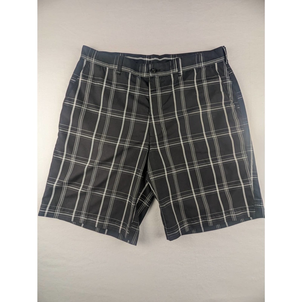 PGA Champions Tour Men's Golf Shorts Black Plaid Sz 34